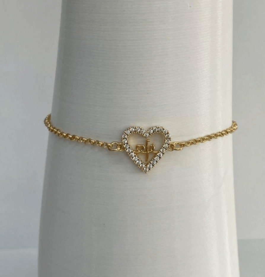 Pulseira Coração Zircônia