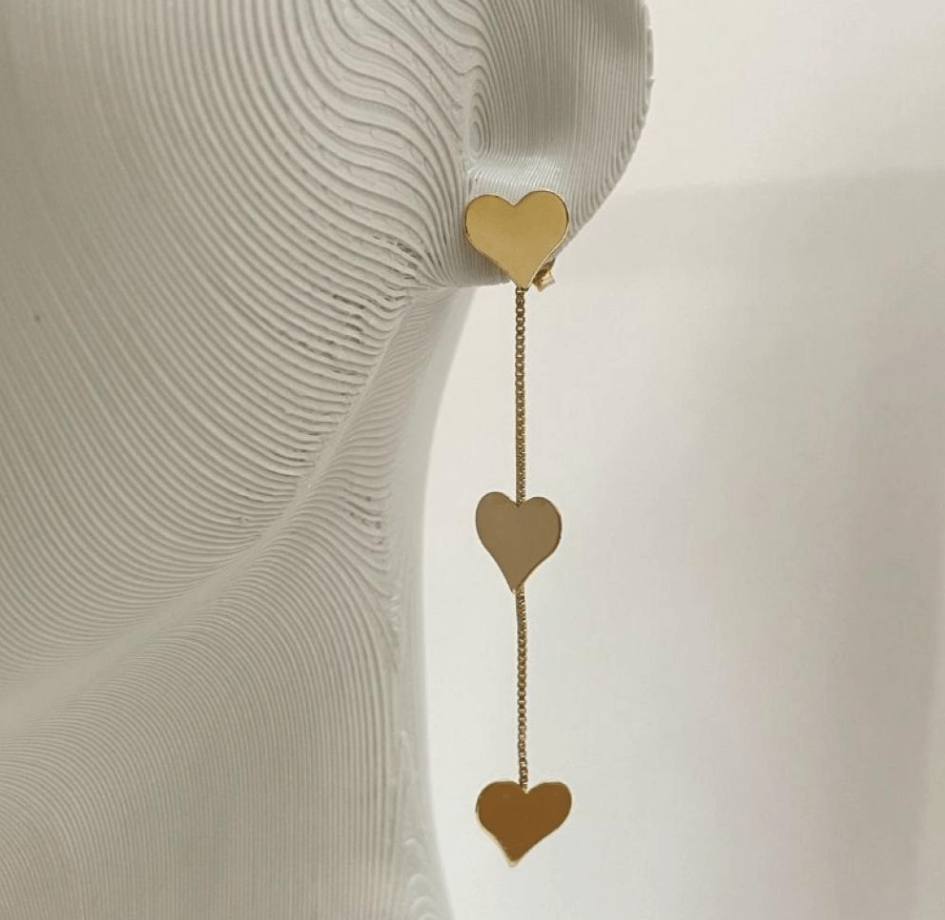 Brinco Três corações