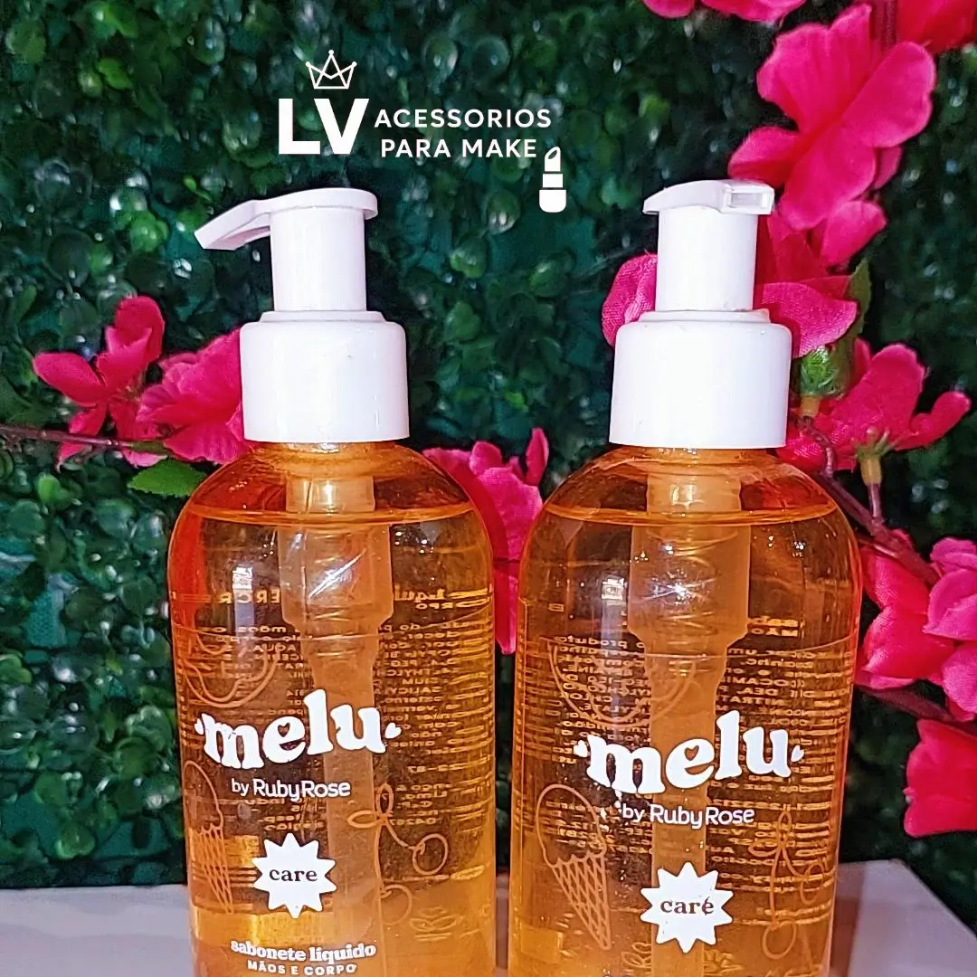 Sabonete líquido.  Mãos e corpo  melu Ruby rose .